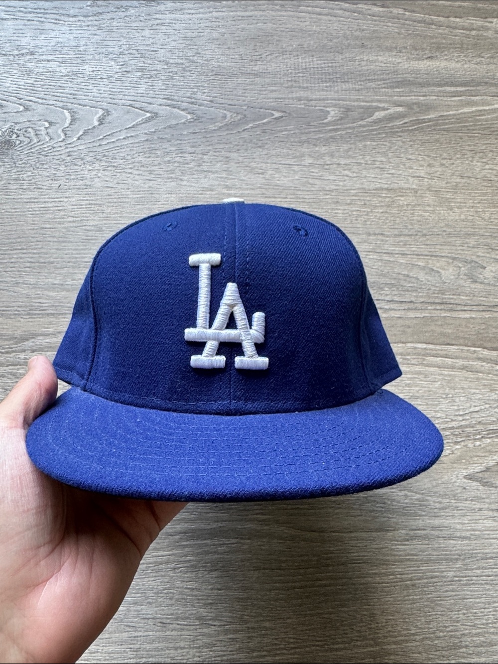 Los Angeles Dodgers baseball cap.